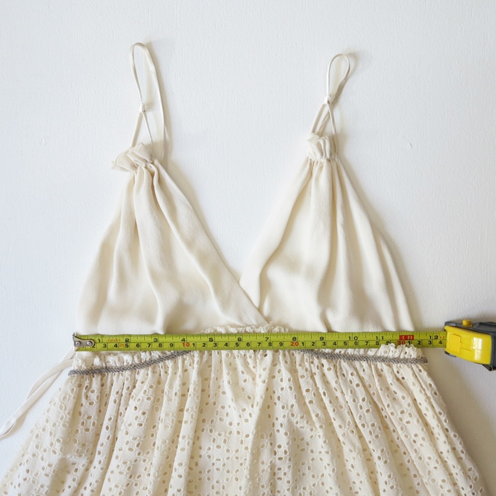 3.1 Phillip Lim Silk Ivory Lace Pleated Ruffle Top - Picture 7 of 8